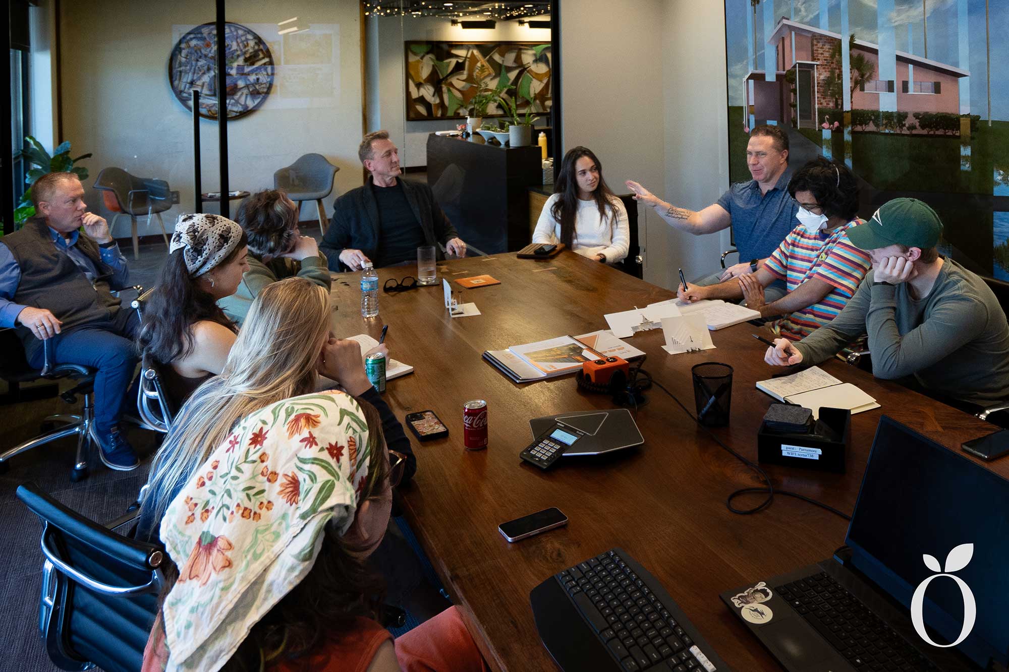 FIEA students at Interstruct discussing ArtCube Orlando