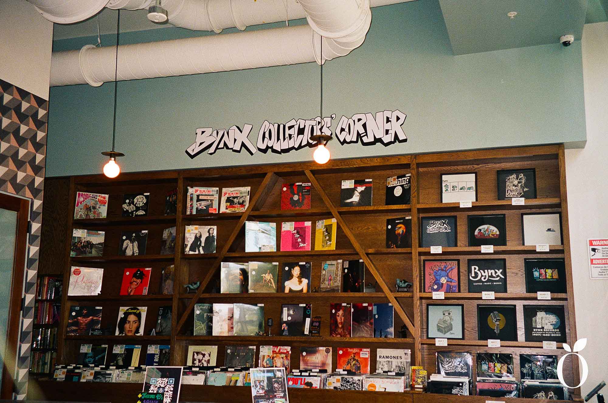 Record shop at Bynx coffee in Orlando