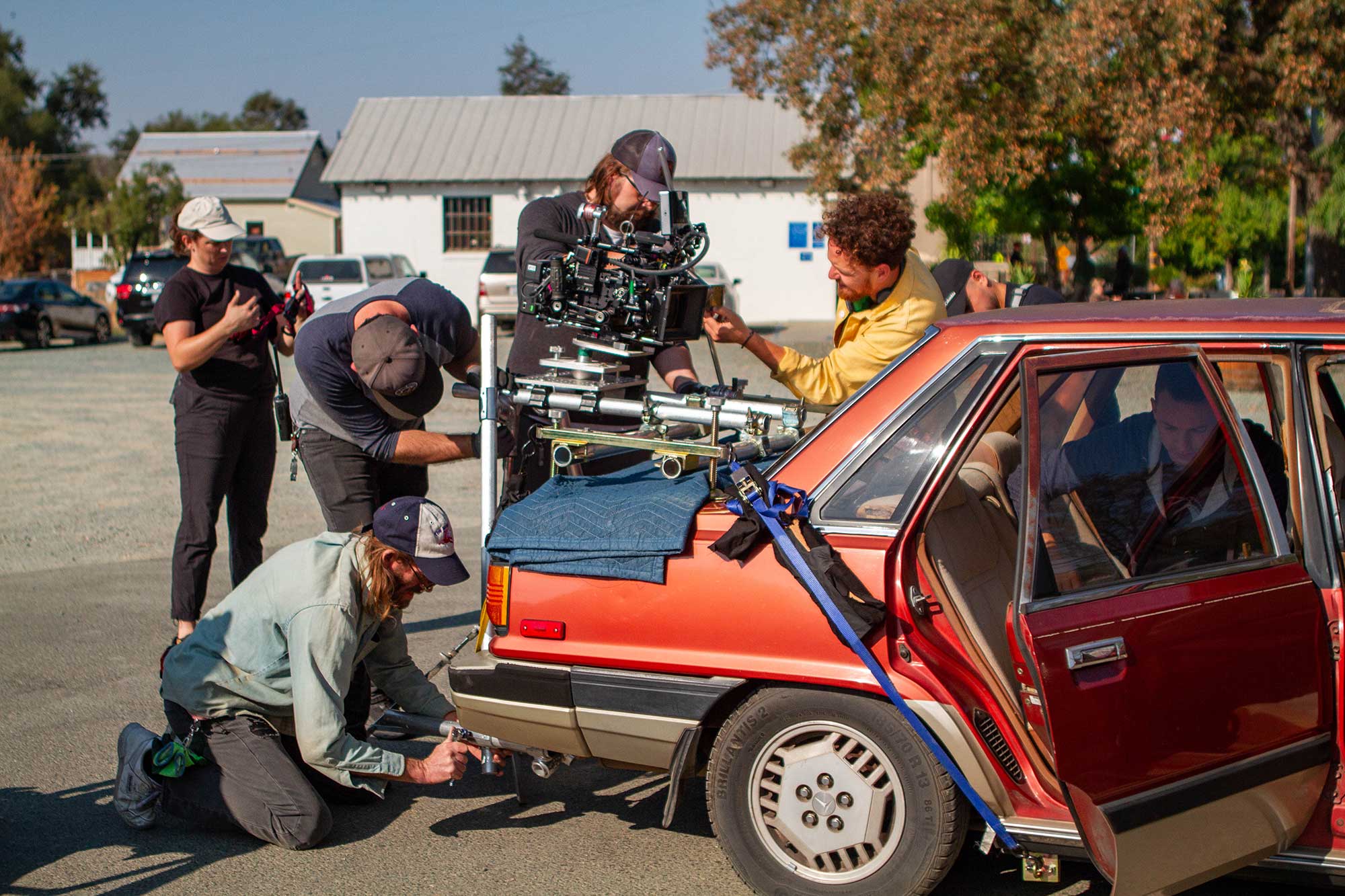 Film crew working on Somewhere To Be, a short film debuting at Florida Film Festival