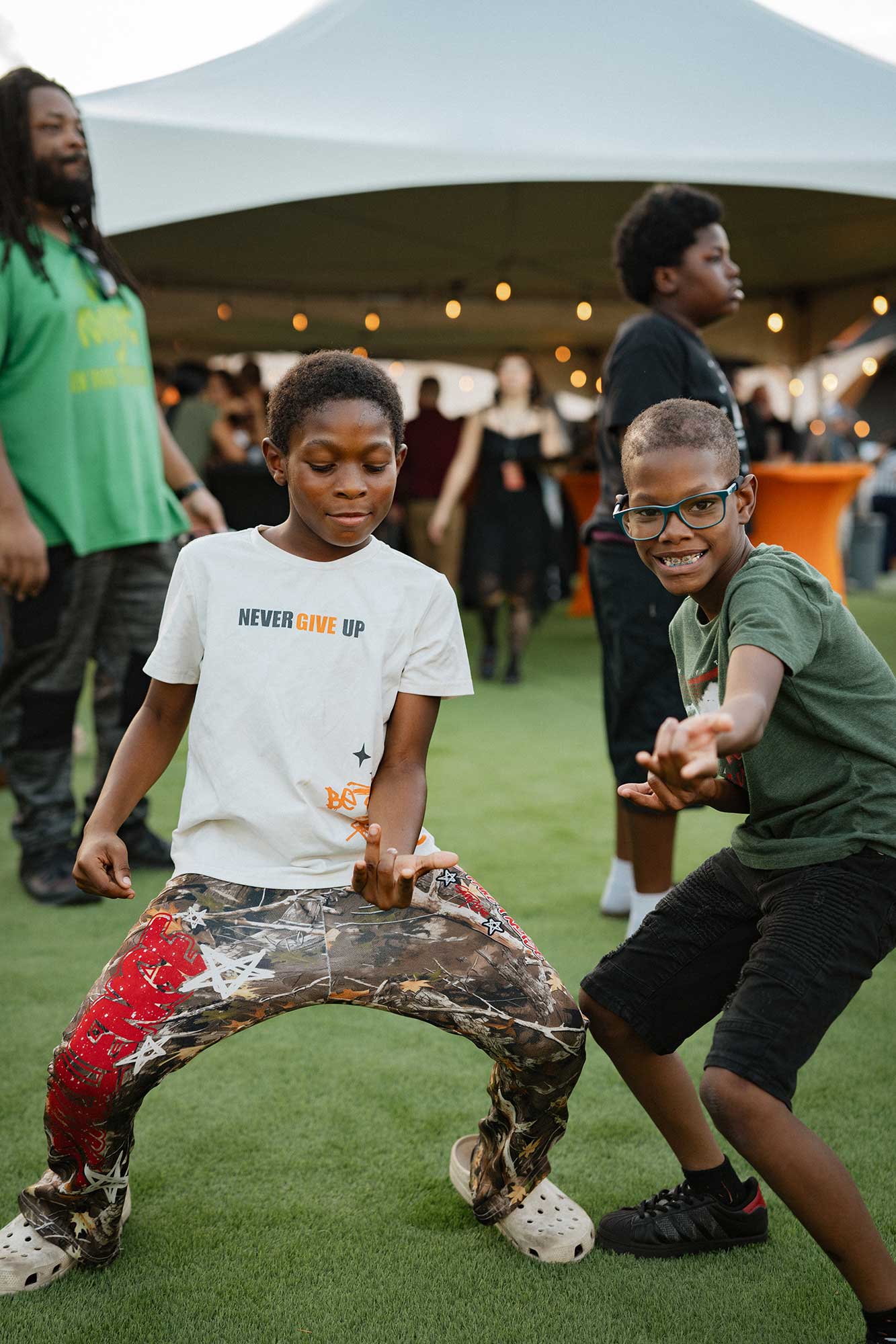 Dancing at Interstruct Connect event in Parramore West Church Corridor